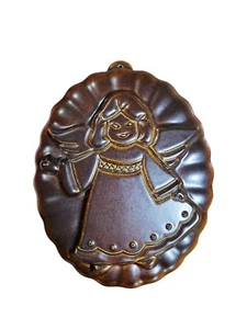German Ceramic Brown Angel Baking Pan Kitchen Decor Christmas - Picture 1 of 4