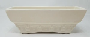 Vintage Haeger Pottery Art Deco White Planter Modern Design 3774-A - Picture 1 of 6