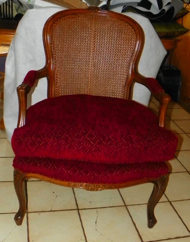 Walnut Carved Armchair / Parlor Chair by Century  (AC188) Cover