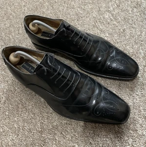 Loake Design Brogue Leder Schuhe UK 11 Schwarz Ledersohlen Smart Freizeit - Bild 1 von 9