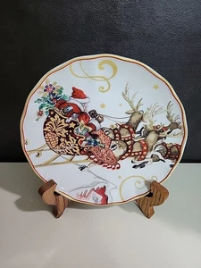 Williams Sonoma Twas the Night Before Santa Schlitten Salatteller 8 3/8" - Bild 1 von 8