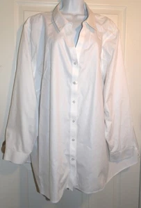 Excelente Blusa CATHERINES Blanca Sin Hierro Manga Larga - 4X - Imagen 1 de 1