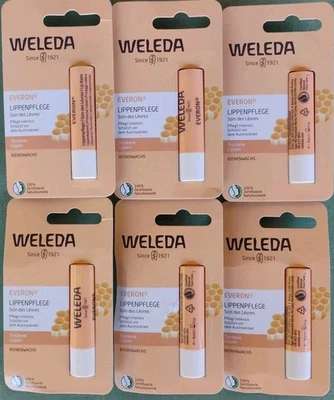 Estuche de 6 bálsamo labial Weleda Everon fórmula de cera de abejas caducidad 05/2027 Foto 1 de 4