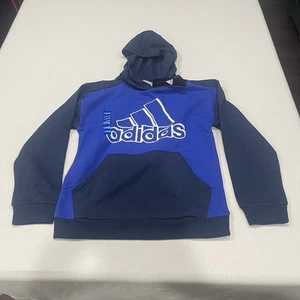 Adidas, Youth Hoodie, Size L (14/16) Regular fit, Pull-over, Fleece, Blue, New - Picture 1 of 5
