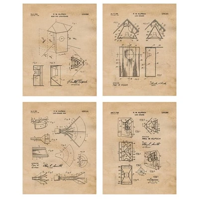 Classic Klipsch Audio Speaker Patent Prints, 4 (8x10) Art Decor Home Work Office - Image 1 of 4