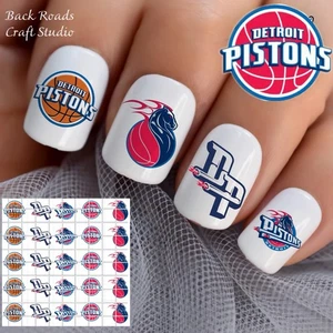 Detroit Pistons NBA Waterslide Nagel Aufkleber Set 50 Anleitung & Bonus - Bild 1 von 13