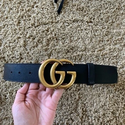 Cinturón Gucci Doble G Marmont Talla 90 Se Ajusta a Cintura 30-32 Foto 1 de 3