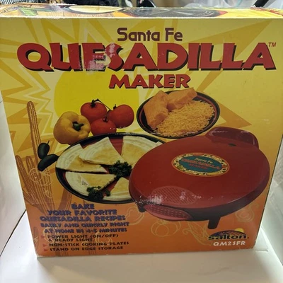 Santa Fe 12 дюймов Quesadilla Maker QM2SFR Red Salton очищенный/проверенный рабочий очень хорошее состояние - Изображение 1 из 4