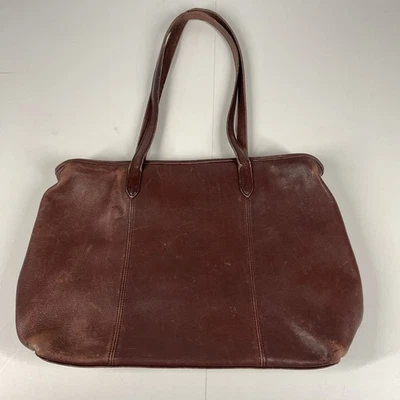 Bolso de Mano Antiguo Coach Vintage de Cuero Marrón 9819 Envejecido RARO Foto 1 de 4