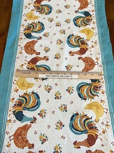 MODA 100% cotton toweling fabric Novelty Chicken Cluck 920-290 - 16 in x 36 in - Picture 1 of 8