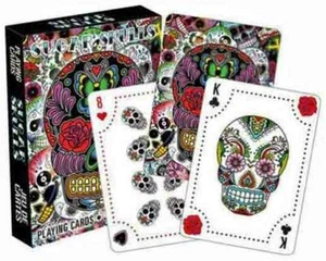 Retro SUGAR SKULLS Playing Cards by AQUARIUS - Picture 1 of 3