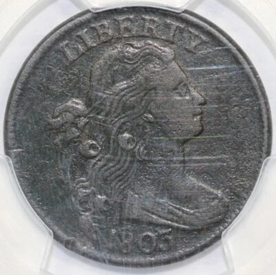 1803 1c Small Date Large Fraction Draped Bust Large Cent PCGS VF Detail Env. Dam - Image 1 of 4