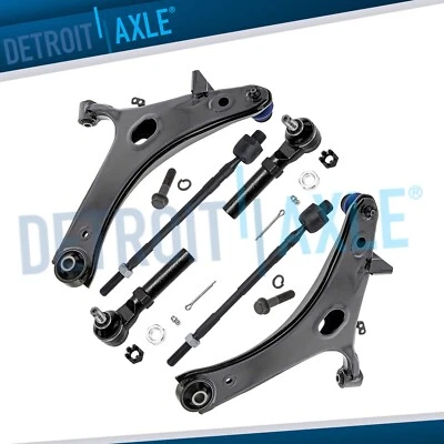 Front Lower Control Arms Tie Rod Ends Kit for 2011 2012 2013 2014 Subaru Impreza - Image 1 of 4