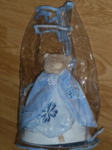 Doudou peluche ours bear bär bleu NOUKIE'S noukies plat nouky fleur SUMMER  9 - Picture 1 of 1