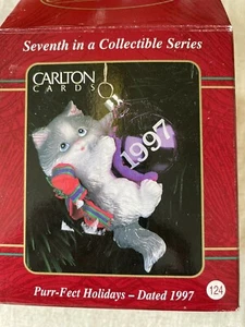 Carlton Erbstückornament 1997 Purr-fect Feiertag - Bild 1 von 5