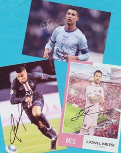 RONALDO - MBAPPE - MESSI - 3 SUPER - AK Bilder - Print Copys + WM AK - Bild 1 von 1