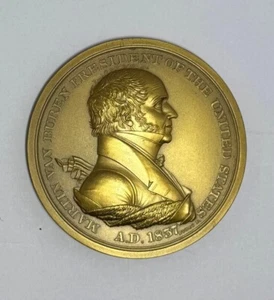 President Martin Van Buren 1837 Peace & Friendship Bronze Medal - 3" US Mint - Picture 1 of 2