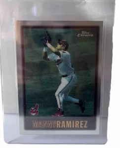 1997 Topps Chrom - Refraktor #106 Manny Ramirez - Bild 1 von 2