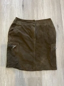 Max Mara Leather Skirt Size 6 Made In Italy - Picture 1 of 5