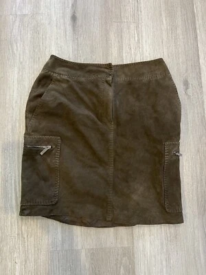 Max Mara Leather Skirt Size 6 Made In Italy  - Image 1 of 4