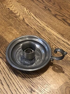 International Pewter Candle Stick Holders Silver Color 277 36 Vintage Decor 7" - Picture 1 of 7