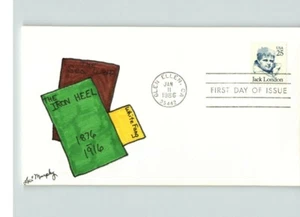 JACK LONDON, Author, 1986 Hand Painted First Day of Issue - Picture 1 of 1
