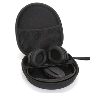 Convenient Black Round Headphone Case - Picture 1 of 11