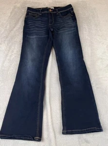 JORDACHE Girl's Dark wash Blue denim stretch bootcut jeans size 14.5 Plus - Picture 1 of 10