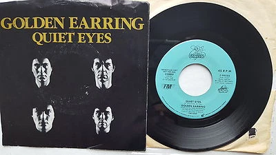 GOLDEN EARRING - Quiet Eyes / Love in Motion PROMO 1986 CLASSIC ROCK 7" p/s - Image 1 of 4