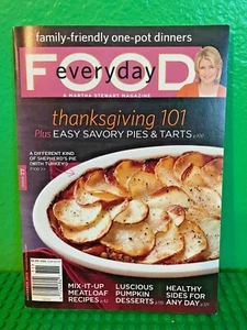 MARTHA STEWART EVERYDAY FOOD RECIPES MAGAZINE NOVEMBER 2010 THANKSGIVING #77 - Picture 1 of 4