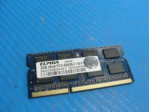 Lenovo T510 Laptop Elpida 2GB Memory PC3-8500S-7-10-F1 EBJ21UE8BDS0-AE-F - Picture 1 of 4