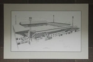 BURNLEY TURF MOOR EDICIÓN LIMITADA FIRMADA PETER J LEWIS 1992 29x19 CLUB DE FÚTBOL - Imagen 1 de 12