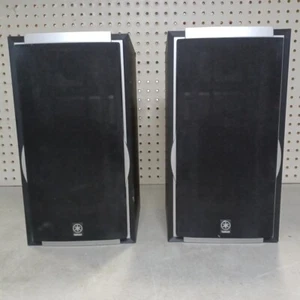LOT OF 2 Yamaha Speakers NS-AP5700BLF Bookshelf Surround Speakers- TESTED - Picture 1 of 19