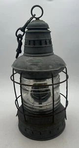 Antique 1800’s WM Porter & Son Ship Lantern Huge Nautical Brass Marine Lamp 18" - Picture 1 of 24