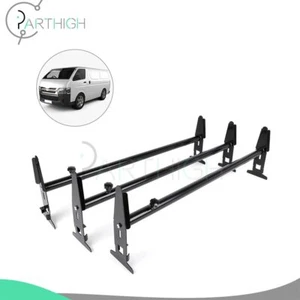 3 bar Van Roof Ladder Rack Cargo Carrier Square 3 Rail For Chevy Dodge Ford GMC - Picture 1 of 10