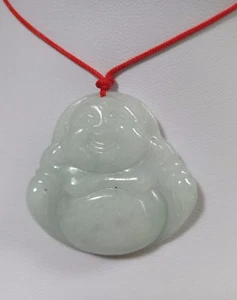 Certified Grade A Green Jadeite Jade Buddha Pendant S33 X 35mm  - Bild 1 von 5