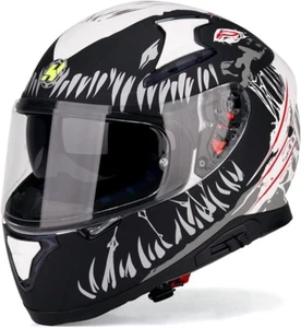 HAX Full Face Motorcycle DOT Helmet with Dual Rear Wing Pinlock XL - Foto 1 di 14