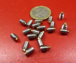 Kmac 18-8 Stainless Steel Set Screws, Brass Tip, 10-24 x 1/4" Length, 20 Pcs - Bild 1 von 17