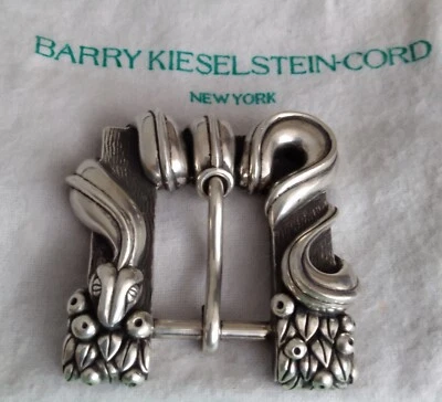 STERLING SILVER BARRY KIESELSTEIN CORD SNAKE EDEN BUCKLE 106 GR BKC DUST POUCH - Image 1 of 4