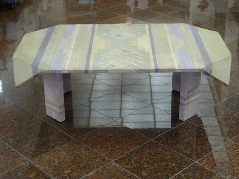 MAGNIFICENT ICONIC 80's SIGNED ANNE HERBST HAND CRAFTED SCULPTURED COFFEE TABLE Cover