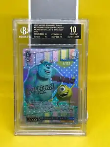 Monster Sulley & Mike SSP Foil BGS 10 Black Label Weiss Schwarz Pixar - Picture 1 of 1