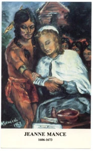santino-holy card S.D. JEANNE MANCE - Imagen 1 de 1