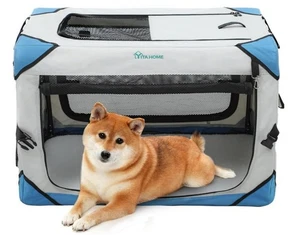 Collapsible Dog Crate, 4-Door Portable Travel Dog Crate Small 26 x 18 x18 - Picture 1 of 4