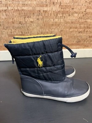 Polo RALPH LAUREN Bota Infantil Tamanho 9 DAUNTE Lona Marinha Casual Moda Chuva Antiga - Imagem 1 de 4