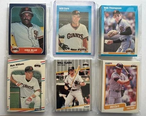 Juegos de equipo base Fleer 1986-90 de los Gigantes de San Francisco (lote de 5 juegos con afilado Clark RC) - Imagen 1 de 3