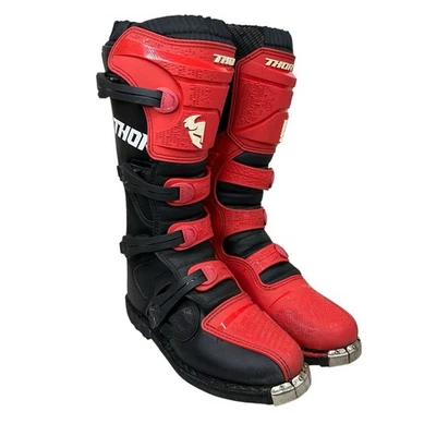 Botas de montar Thor Blitz XP MX rojas negras de motocross todo terreno para hombre EE. UU. 10/UE 44,5 Foto 1 de 4