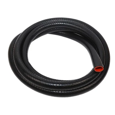 5ft 1-Ply Reinforced 19mm 3/4" ID High Temperature Silicone Heater Hose BLACK - Image 1 of 4