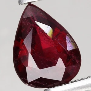 0.5ct Pear 6.4x4.9mm Natural Unheated Pinkish Red Rubellite Tourmaline Mozambiqu - Picture 1 of 4