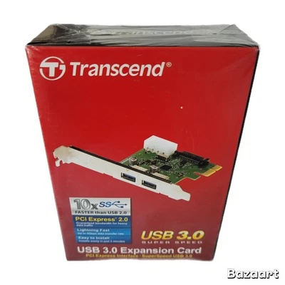 Transcend TS-PDU3 2-Port PCIe to USB 3.0 Controller Expansion Card PCI Express  - Image 1 of 2