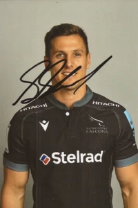 NEWCASTLE FALCONS RUGBY UNION: LOUIS SCHREUDER SIGNED 6x4 PORTRAIT PHOTO+COA - Picture 1 of 1